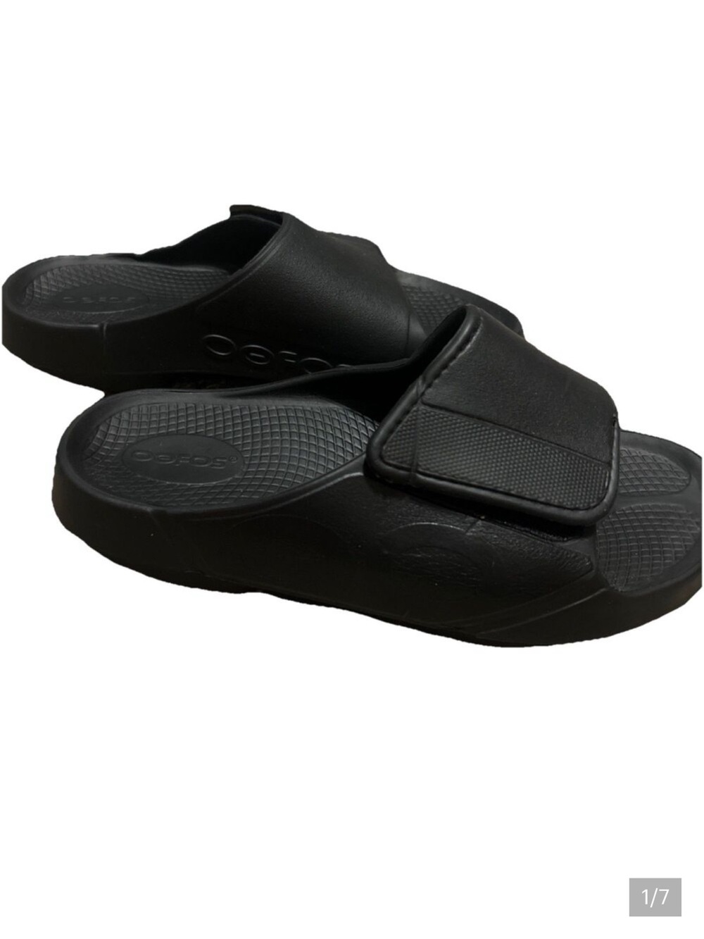 Oofos Sandals OOahh Sport Flex Slides Mens Size 14 Matte Black Recovery